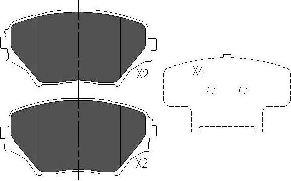 Kavo Parts KBP-9011 - Тормозные колодки, дисковые, комплект unicars.by