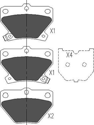 Kavo Parts KBP-9013 - Тормозные колодки, дисковые, комплект unicars.by