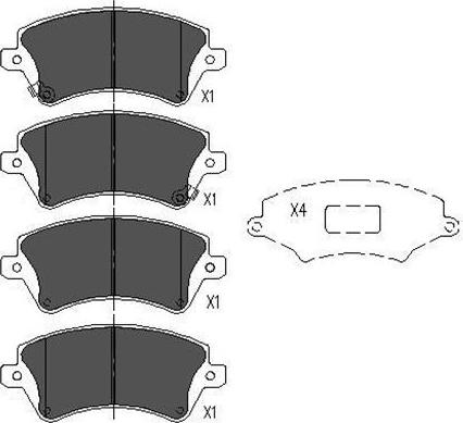 Kavo Parts KBP-9012 - Тормозные колодки, дисковые, комплект unicars.by