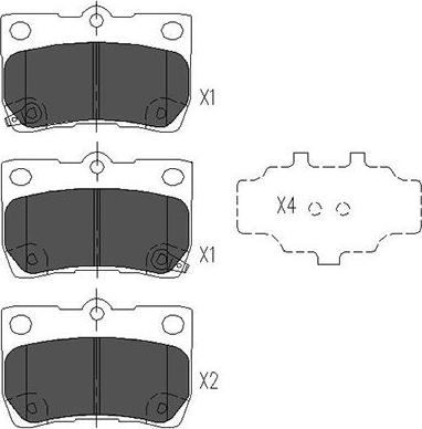 Kavo Parts KBP-9083 - Тормозные колодки, дисковые, комплект unicars.by