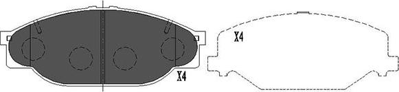 Kavo Parts KBP-9039 - Тормозные колодки, дисковые, комплект unicars.by