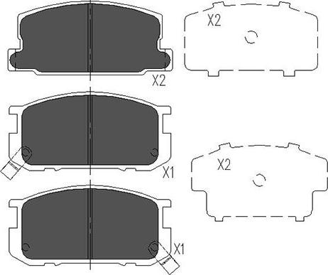 Kavo Parts KBP-9035 - Тормозные колодки, дисковые, комплект unicars.by