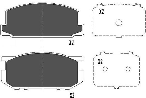 Kavo Parts KBP-9030 - Тормозные колодки, дисковые, комплект unicars.by