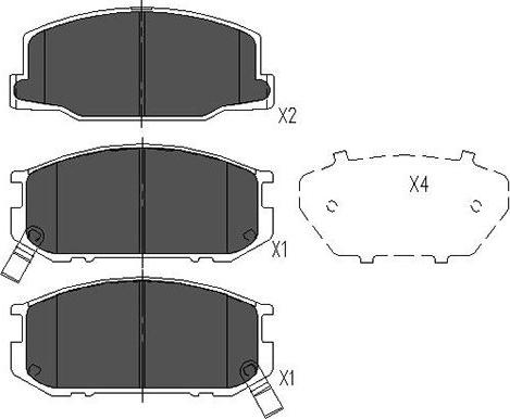 Kavo Parts KBP-9031 - Тормозные колодки, дисковые, комплект unicars.by