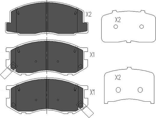 Kavo Parts KBP-9033 - Тормозные колодки, дисковые, комплект unicars.by