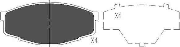 Kavo Parts KBP-9032 - Тормозные колодки, дисковые, комплект unicars.by