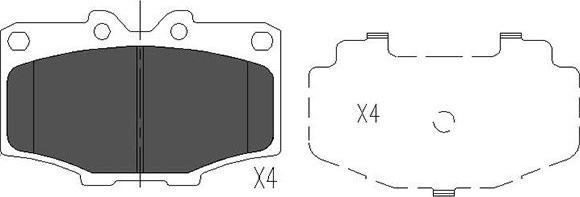 Kavo Parts KBP-9028 - Тормозные колодки, дисковые, комплект unicars.by