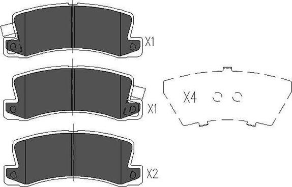 Kavo Parts KBP-9022 - Тормозные колодки, дисковые, комплект unicars.by