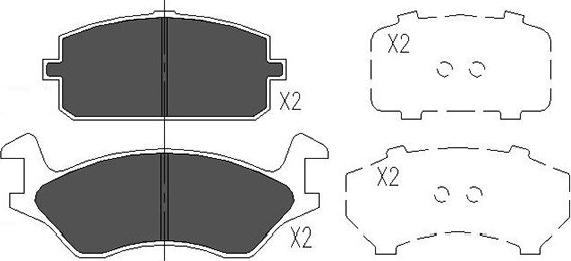 Kavo Parts KBP-9074 - Тормозные колодки, дисковые, комплект unicars.by