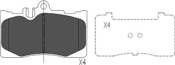 Kavo Parts KBP-9071 - Тормозные колодки, дисковые, комплект unicars.by