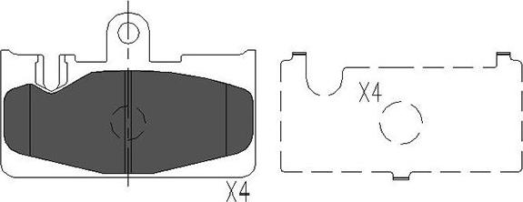 Kavo Parts KBP-9073 - Тормозные колодки, дисковые, комплект unicars.by