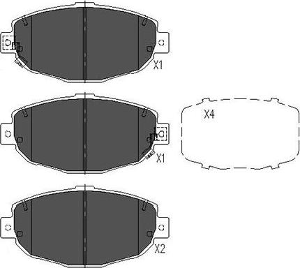 Kavo Parts KBP-9072 - Тормозные колодки, дисковые, комплект unicars.by