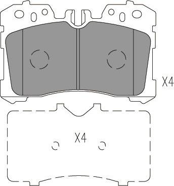 Kavo Parts KBP-9150 - Тормозные колодки, дисковые, комплект unicars.by