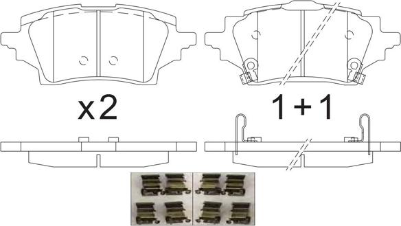 Kavo Parts KBP-9160 - Тормозные колодки, дисковые, комплект unicars.by