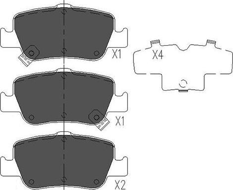 Kavo Parts KBP-9104 - Тормозные колодки, дисковые, комплект unicars.by