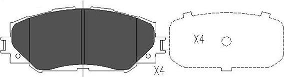 Kavo Parts KBP-9120 - Тормозные колодки, дисковые, комплект unicars.by