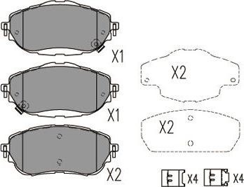 Kavo Parts KBP-9123 - Тормозные колодки, дисковые, комплект unicars.by