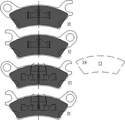 Kavo Parts KBP-4542 - Тормозные колодки, дисковые, комплект unicars.by