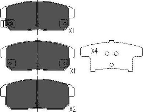 Kavo Parts KBP-4547 - Тормозные колодки, дисковые, комплект unicars.by