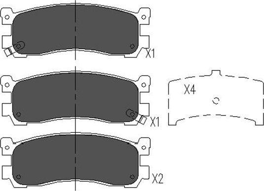 Kavo Parts KBP-4556 - Тормозные колодки, дисковые, комплект unicars.by