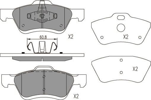 Kavo Parts KBP-4564 - Тормозные колодки, дисковые, комплект unicars.by