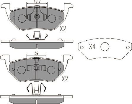 Kavo Parts KBP-4568 - Тормозные колодки, дисковые, комплект unicars.by