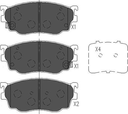 Kavo Parts KBP-4509 - Тормозные колодки, дисковые, комплект unicars.by