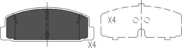 Kavo Parts KBP-4506 - Тормозные колодки, дисковые, комплект unicars.by