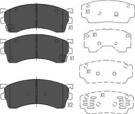 Kavo Parts KBP-4503 - Тормозные колодки, дисковые, комплект unicars.by