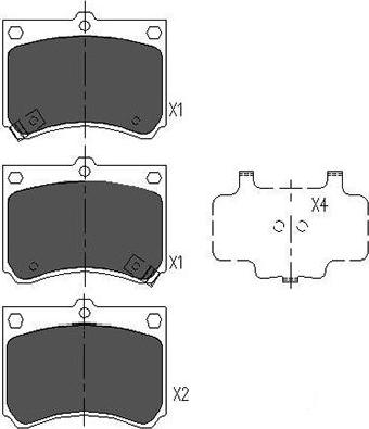 Kavo Parts KBP-4502 - Тормозные колодки, дисковые, комплект unicars.by