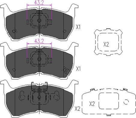 Kavo Parts KBP-4519 - Тормозные колодки, дисковые, комплект unicars.by