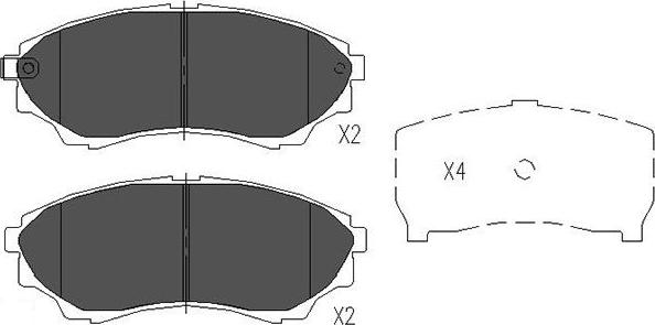 Kavo Parts KBP-4514 - Тормозные колодки, дисковые, комплект unicars.by