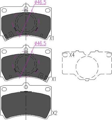 Kavo Parts KBP-4517 - Тормозные колодки, дисковые, комплект unicars.by