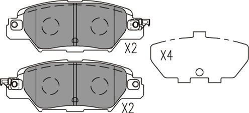 Kavo Parts KBP-4582 - Тормозные колодки, дисковые, комплект unicars.by