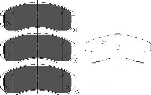 Kavo Parts KBP-4525 - Тормозные колодки, дисковые, комплект unicars.by