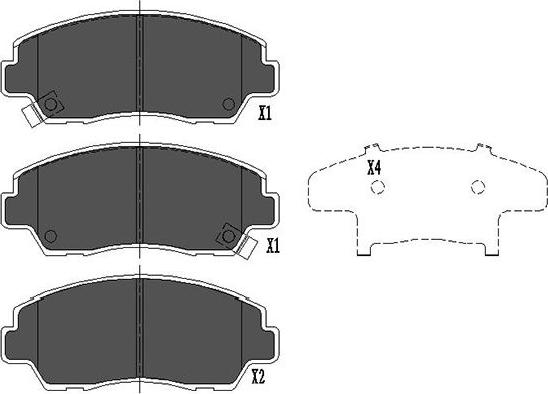 Kavo Parts KBP-4522 - Тормозные колодки, дисковые, комплект unicars.by