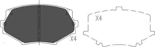 Kavo Parts KBP-4527 - Тормозные колодки, дисковые, комплект unicars.by