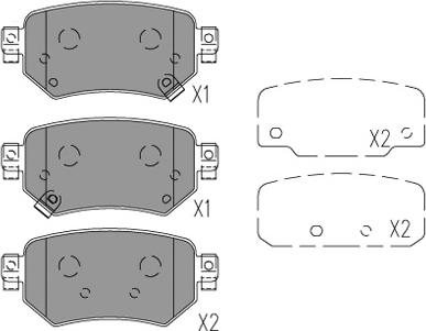 Kavo Parts KBP-4577 - Тормозные колодки, дисковые, комплект unicars.by