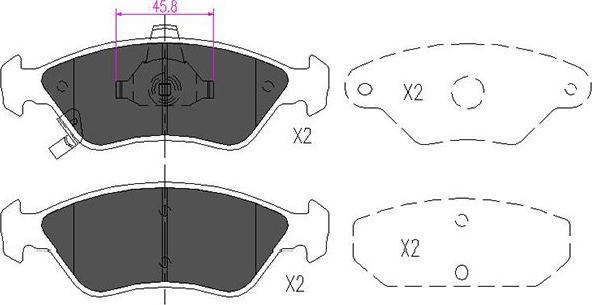 Kavo Parts KBP-4009 - Тормозные колодки, дисковые, комплект unicars.by