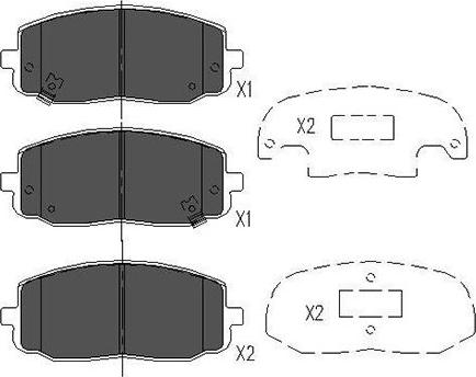 Kavo Parts KBP-4006 - Тормозные колодки, дисковые, комплект unicars.by