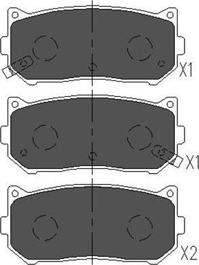 Kavo Parts KBP-4001 - Тормозные колодки, дисковые, комплект unicars.by