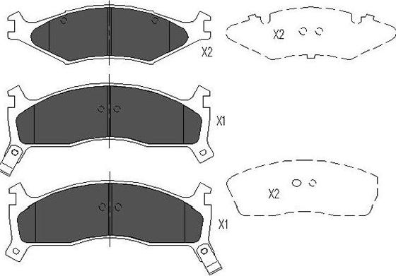 Kavo Parts KBP-4008 - Тормозные колодки, дисковые, комплект unicars.by