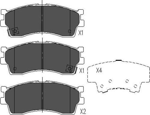 Kavo Parts KBP-4002 - Тормозные колодки, дисковые, комплект unicars.by