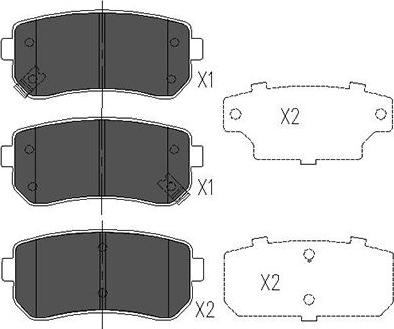 Kavo Parts KBP-4007 - Тормозные колодки, дисковые, комплект unicars.by