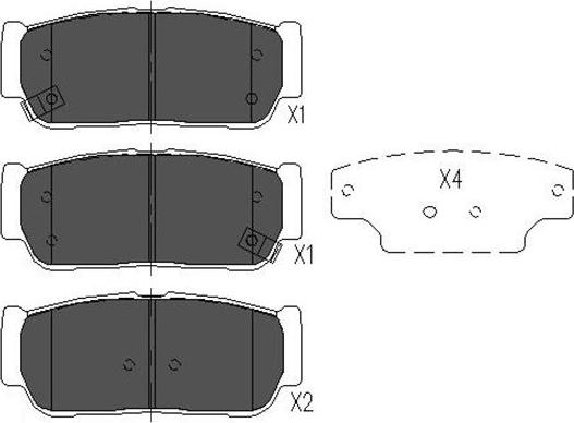 Kavo Parts KBP-4017 - Тормозные колодки, дисковые, комплект unicars.by