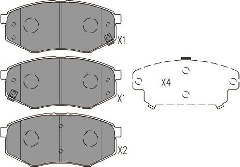 Kavo Parts KBP-4025 - Тормозные колодки, дисковые, комплект unicars.by