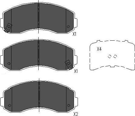 Kavo Parts KBP-4021 - Тормозные колодки, дисковые, комплект unicars.by