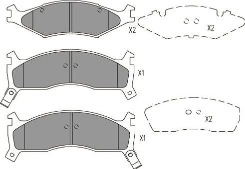 Kavo Parts KBP-4027 - Тормозные колодки, дисковые, комплект unicars.by