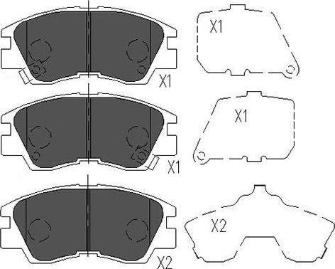 Kavo Parts KBP-5501 - Тормозные колодки, дисковые, комплект unicars.by