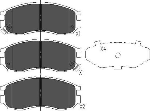 Kavo Parts KBP-5502 - Тормозные колодки, дисковые, комплект unicars.by